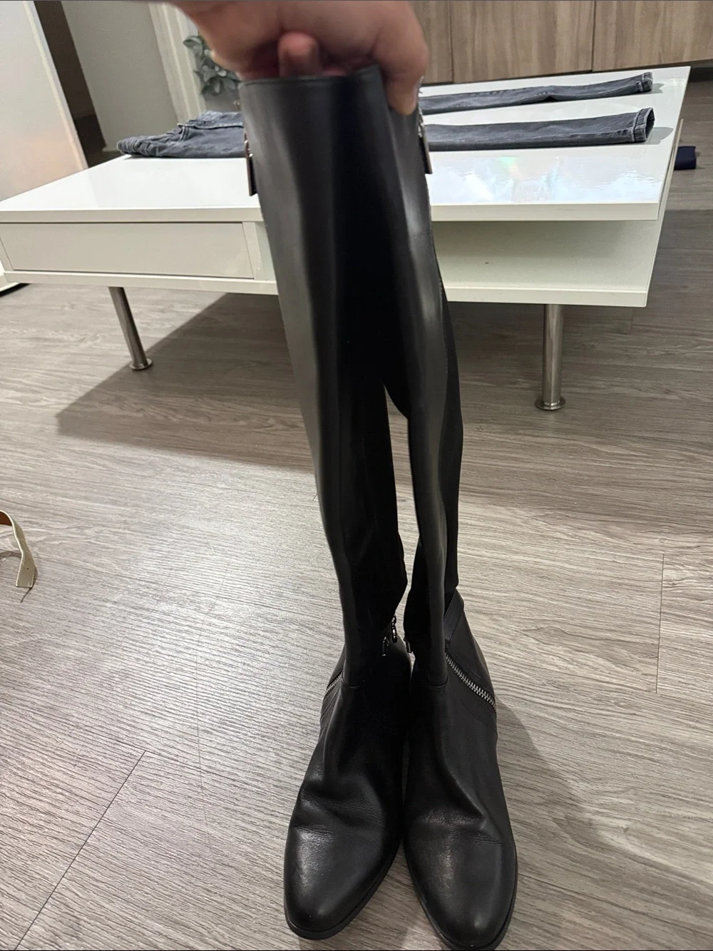 Michael Kors Hamilton Leather Knee High Riding Boots Sz 5